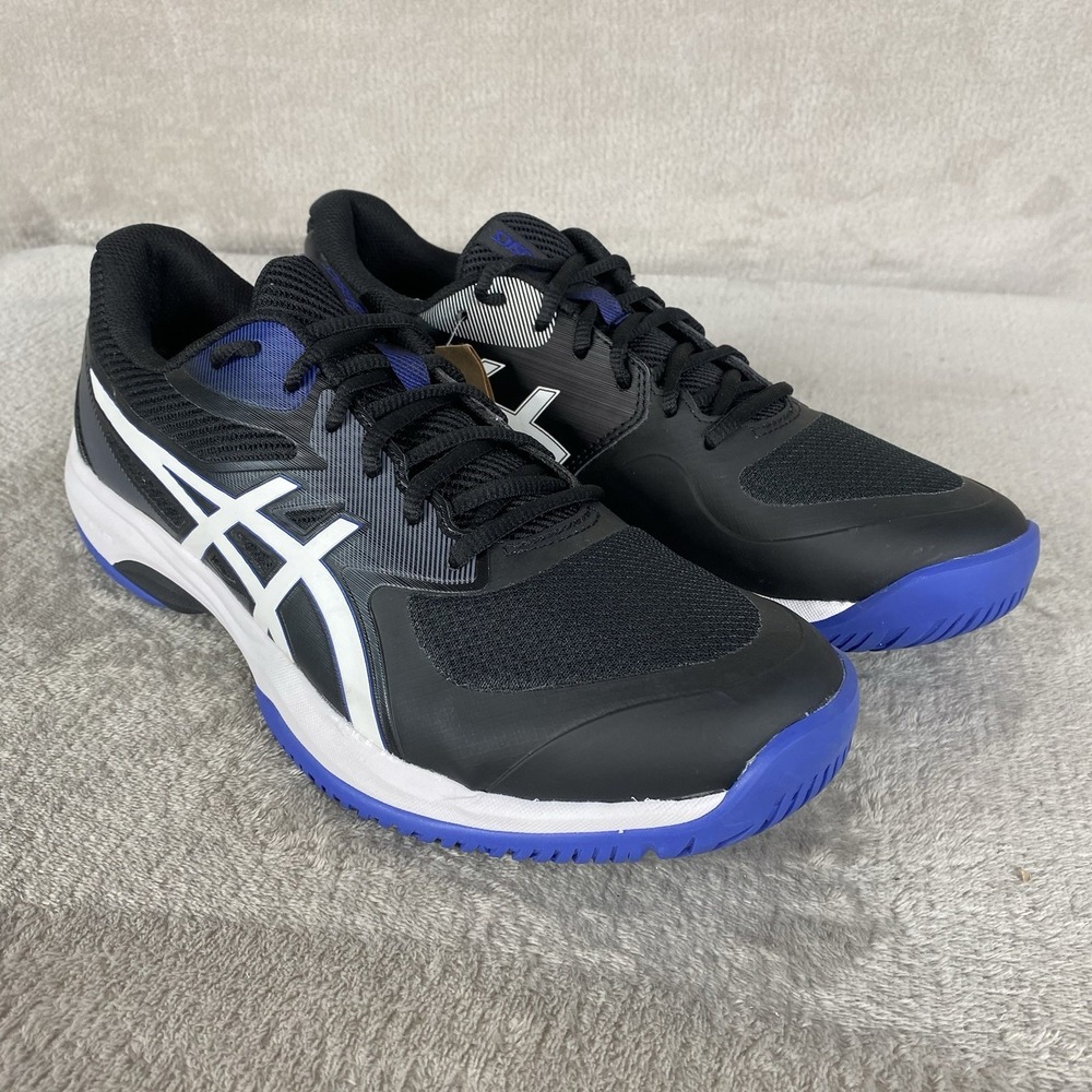 Asics Game FF Tennis Mens Shoes Size 11.5 Black Blue Sneakers 1041A489 NEW
